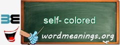 WordMeaning blackboard for self-colored